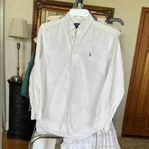 Ralph Lauren White Casual Button Down Shirt